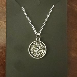 Zodiac Double Sided Sagittarius Charm Necklace